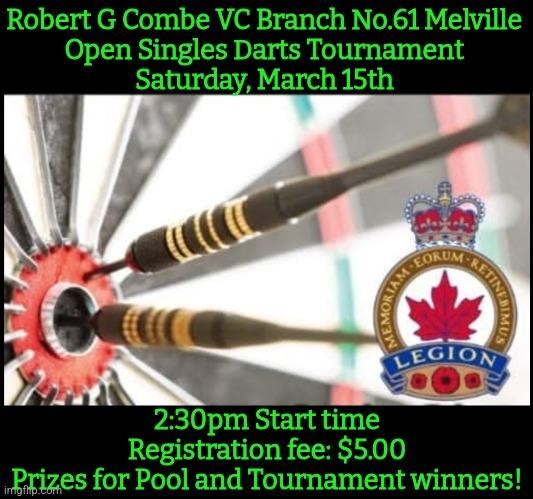 Legion Open Singles Dart Tournament
