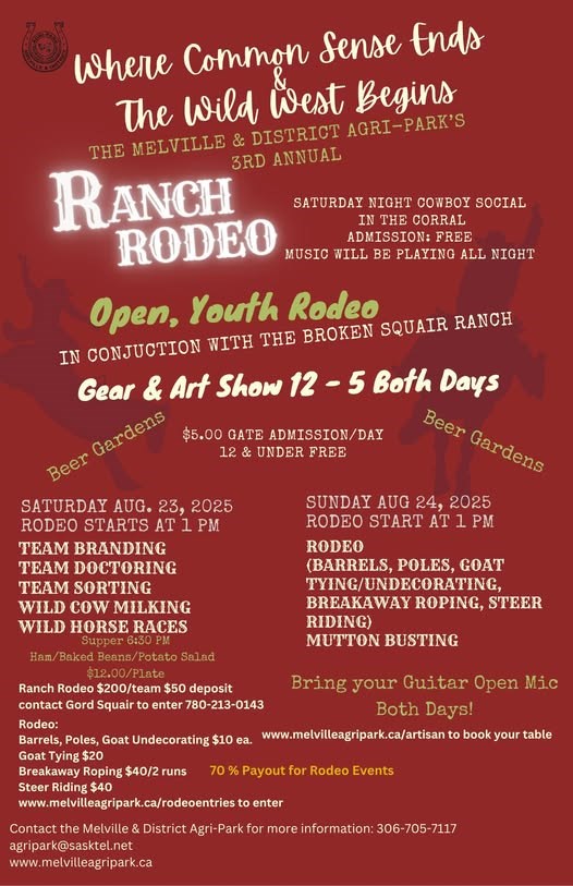 The Melville & District Agri-Park's 3rd Annual Ranch Rodeo
