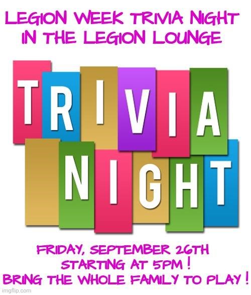 Legion Week - Trivia Night